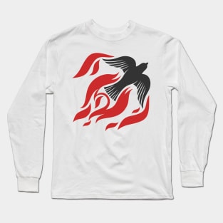 The dove and the flame of fire are symbols of God's Holy Spirit, peace and humility Long Sleeve T-Shirt